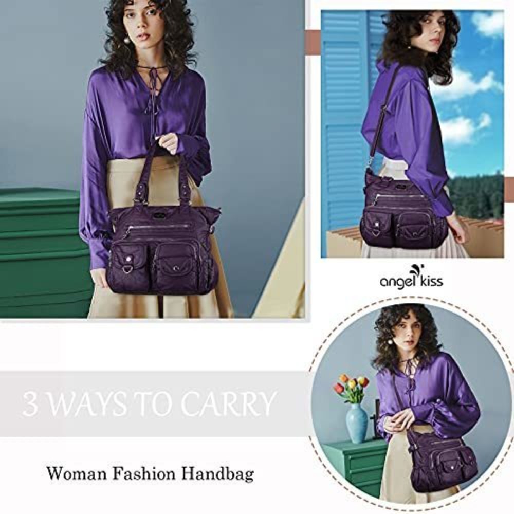 Soft PU Leather Purple Hobo Tote – Stylish Satchel Shoulder Bag - Picture 7 of 7